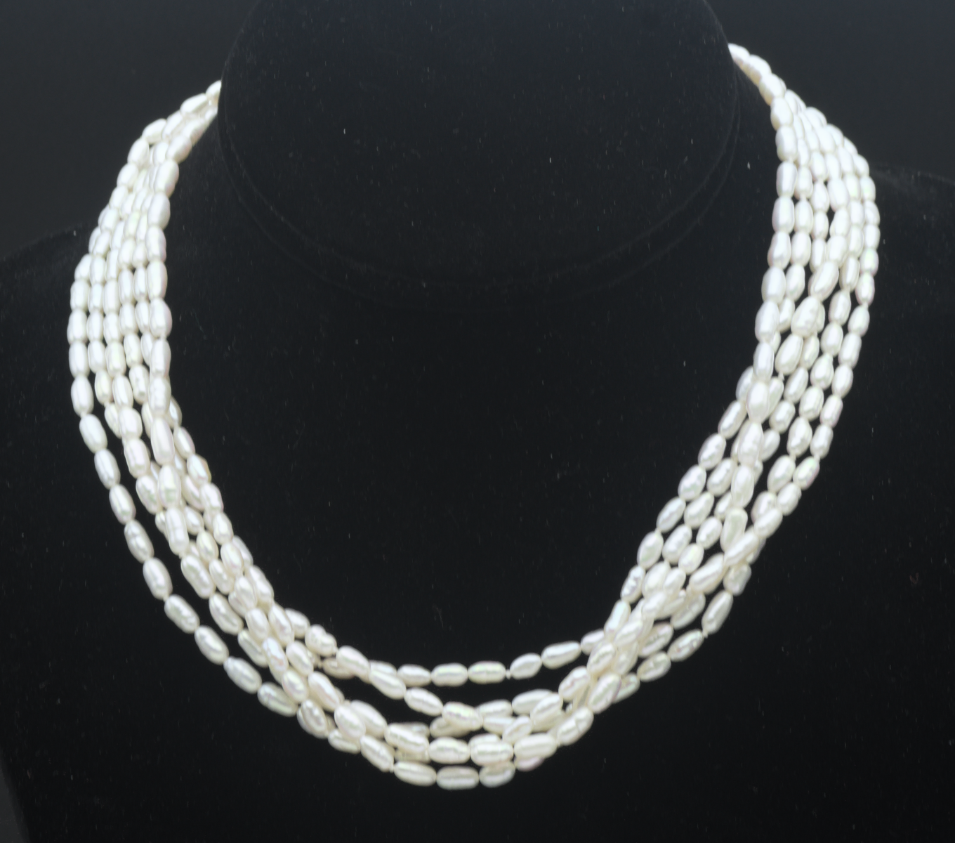Vintage Triple Strand Freshwater Pearls Necklace - 33"