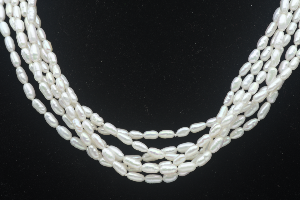 Vintage Triple Strand Freshwater Pearls Necklace - 33"