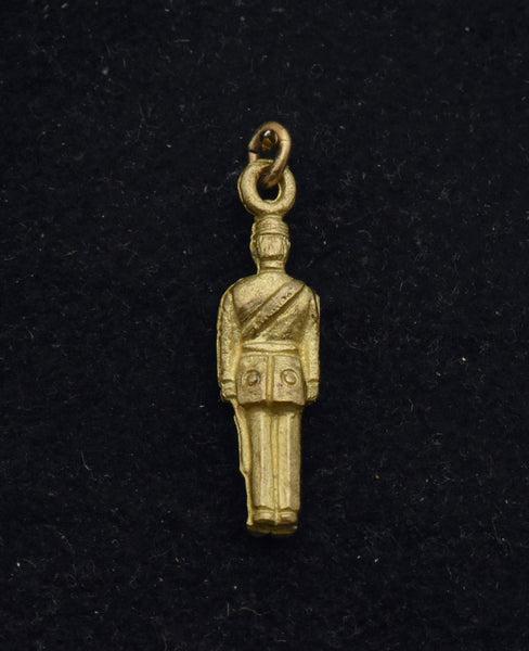 Vintage Toy Soldier Brass Charm