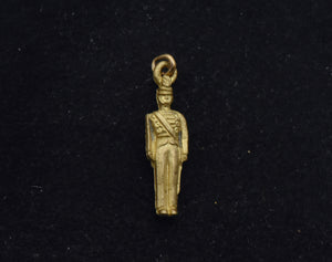 Vintage Toy Soldier Brass Charm