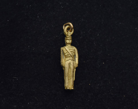 Vintage Toy Soldier Brass Charm