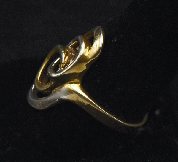 Vintage Two-Tone Gold Plated Ring - Size 9.75