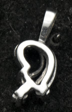 Vintage 10k White Gold and Diamonds Tiny Pendant