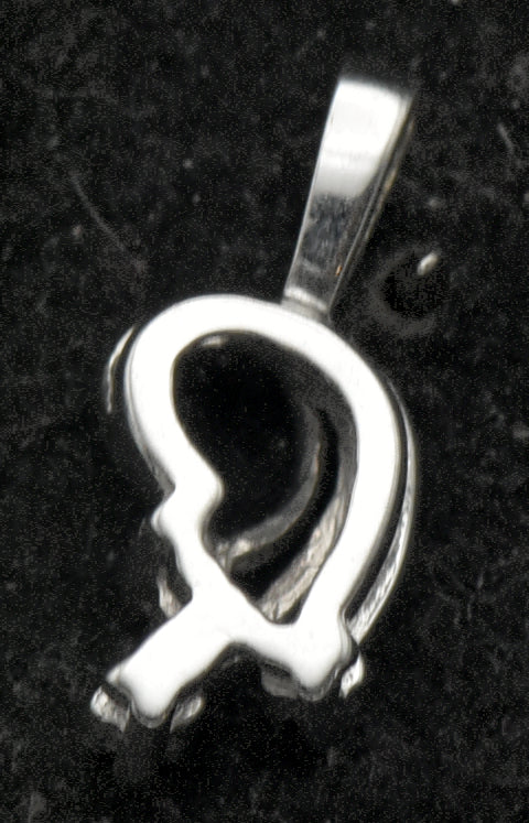 Vintage 10k White Gold and Diamonds Tiny Pendant