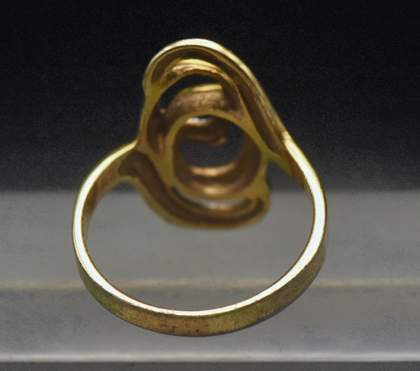 Vintage Two-Tone Gold Plated Ring - Size 9.75