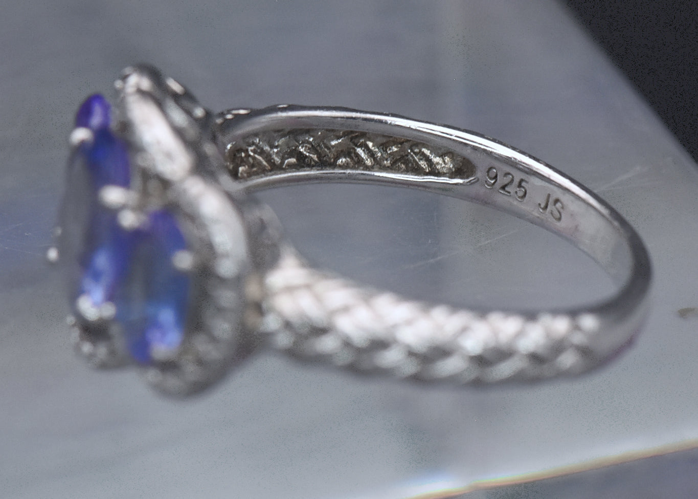 Vintage Tanzanite Sterling Silver Ring - Size 6