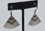 Vintage Sterling Silver Triangular Dangle Earrings