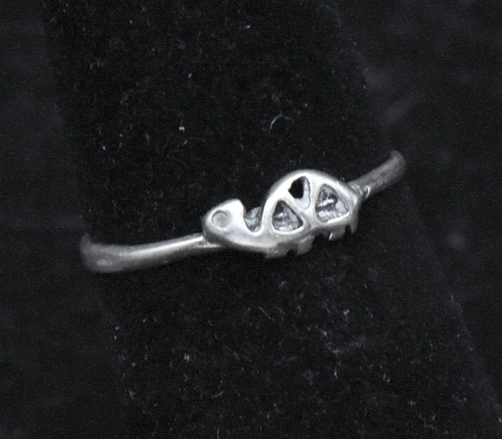 Vintage Handmade Turtle Sterling Silver Ring - Size 5.25