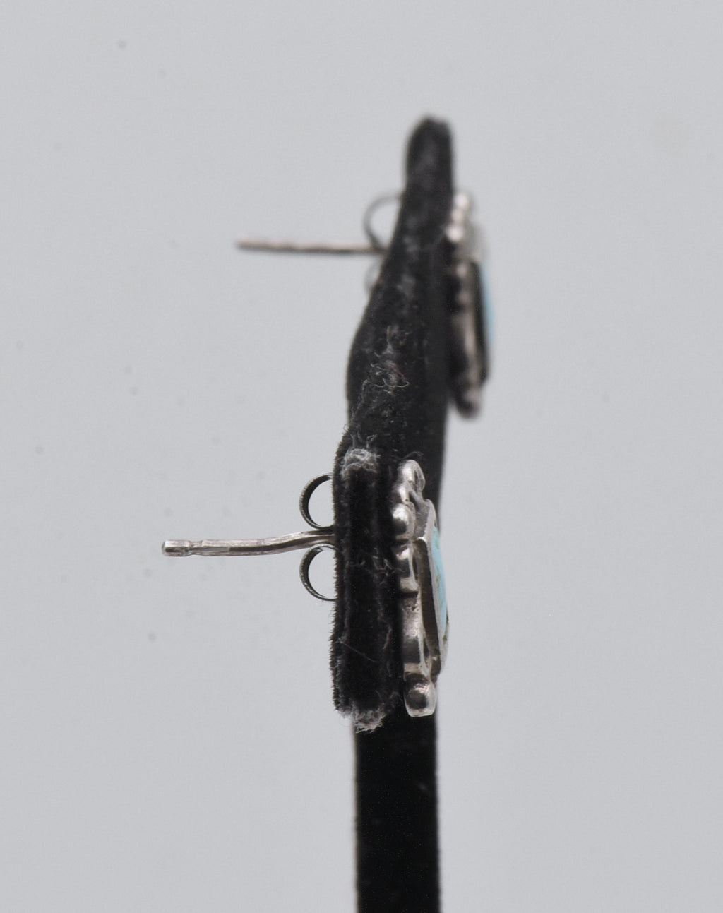 Vintage Sterling Silver Faux Turquoise Earrings