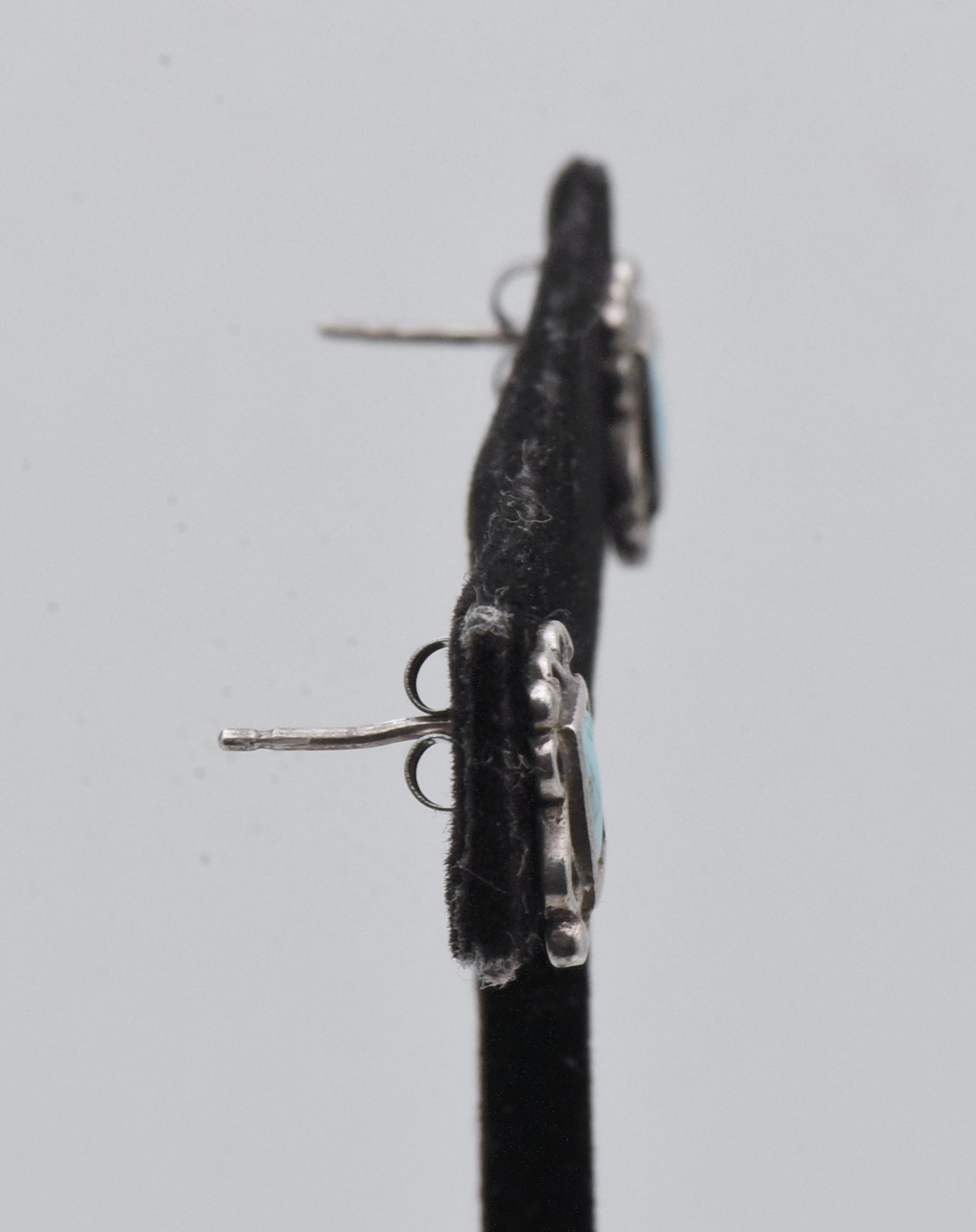 Vintage Sterling Silver Faux Turquoise Earrings