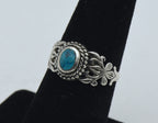 Vintage Handmade Sterling Silver and Turquoise Ring - Size 6.25 BROKEN SHANK