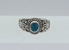 Vintage Handmade Sterling Silver and Turquoise Ring - Size 6.25 BROKEN SHANK