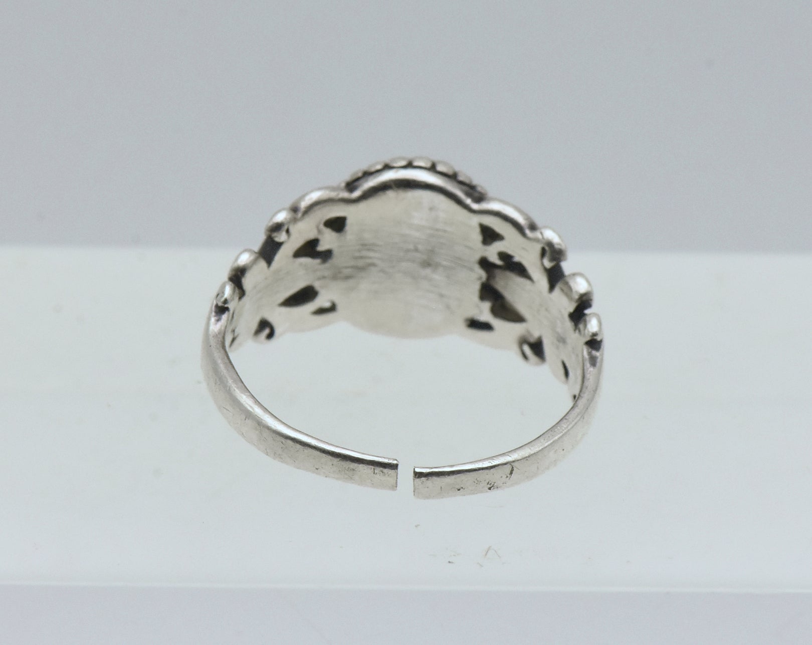 Vintage Handmade Sterling Silver and Turquoise Ring - Size 6.25 BROKEN SHANK