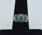 Vintage Handmade Sterling Silver and Turquoise Ring - Size 6.25 BROKEN SHANK