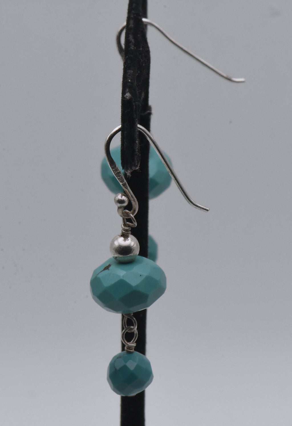 Vintage Turquoise Sterling Silver Dangle Earrings