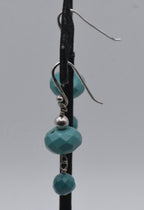 Vintage Turquoise Sterling Silver Dangle Earrings