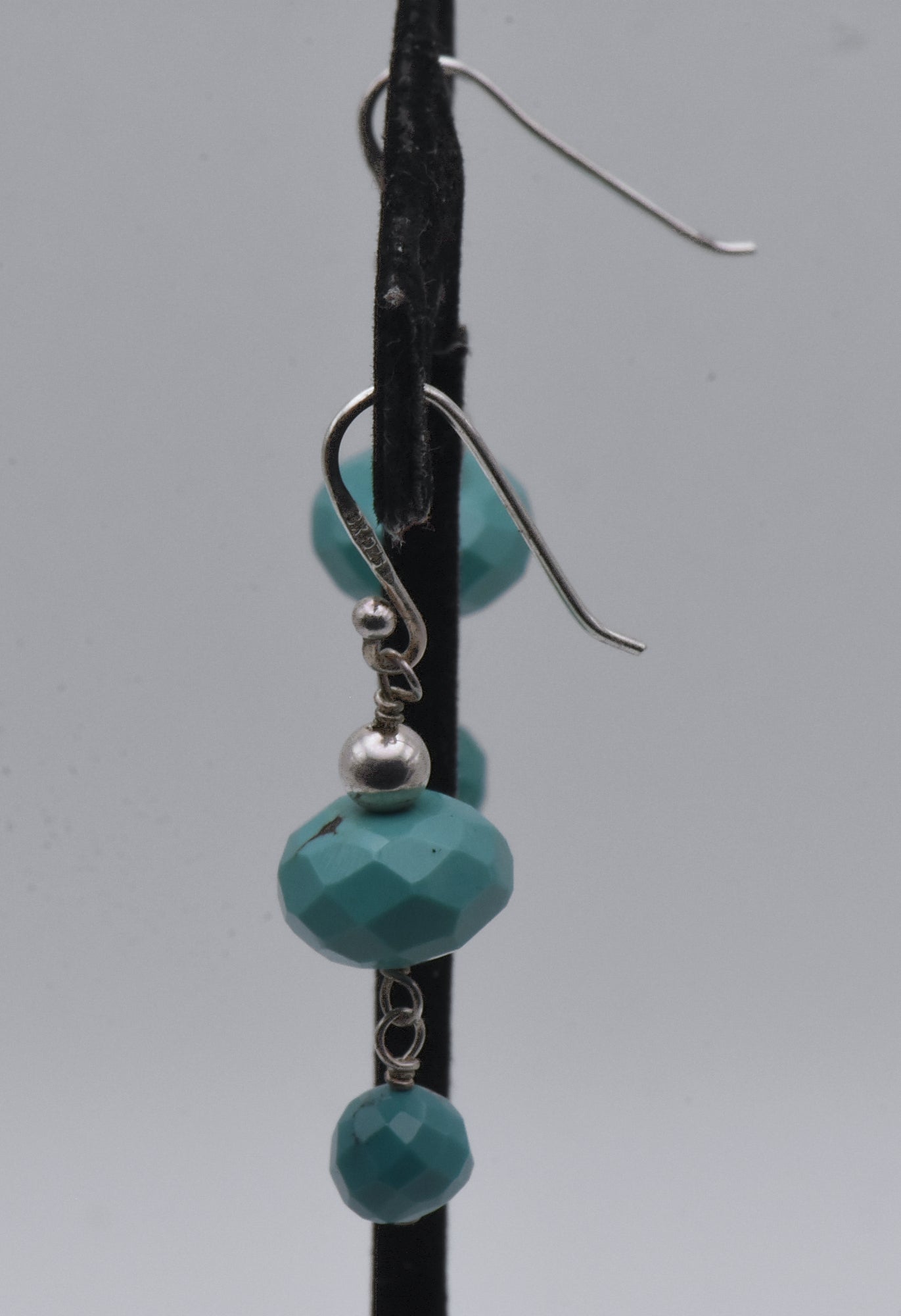 Vintage Turquoise Sterling Silver Dangle Earrings