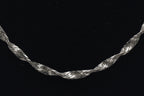 Vintage Silver Tone Metal Twisted Link Chain Necklace - 24"
