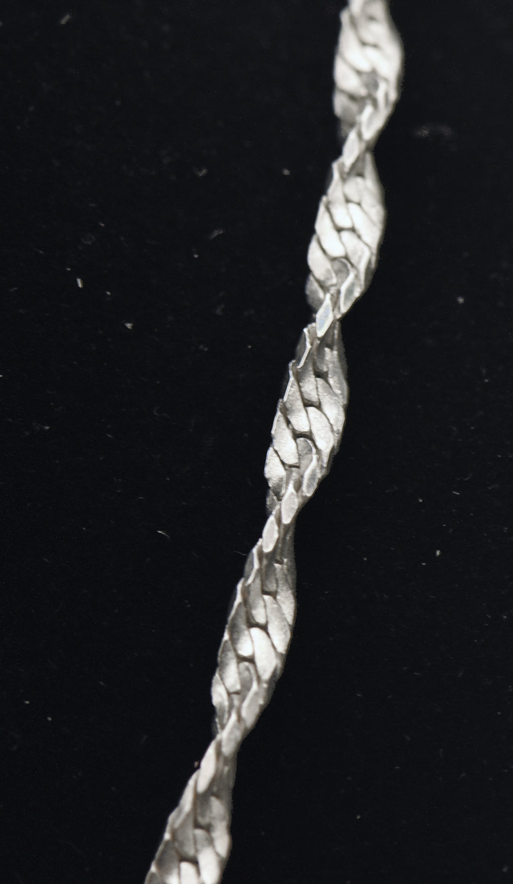 Vintage Silver Tone Metal Twisted Link Chain Necklace - 24"