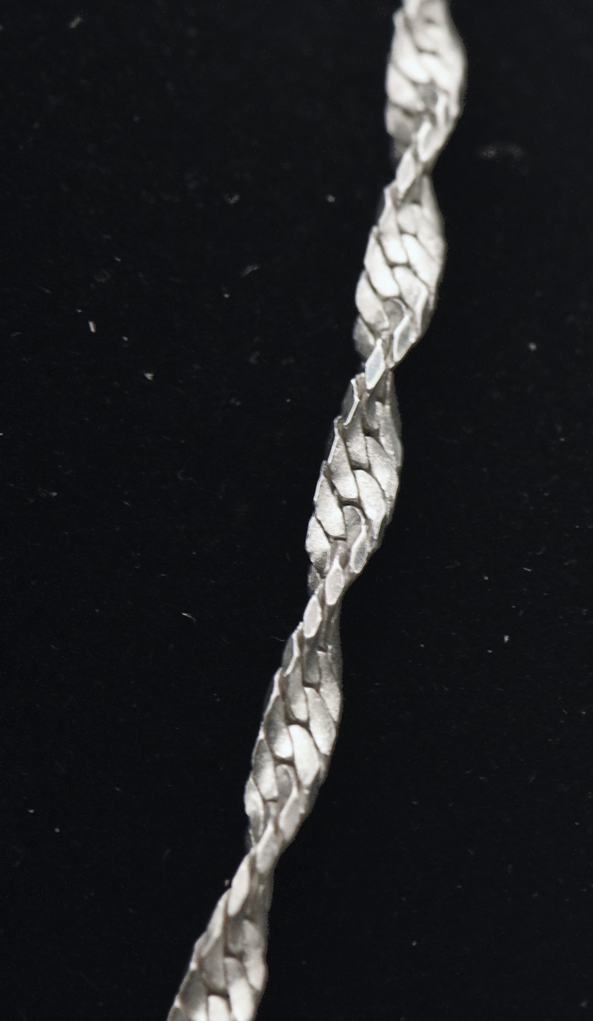 Vintage Silver Tone Metal Twisted Link Chain Necklace - 24"
