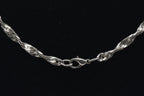 Vintage Silver Tone Metal Twisted Link Chain Necklace - 24"