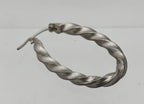 UNMATCHED Vintage Handmade Italian Sterling Silver Twisted Oval Dangle Earring