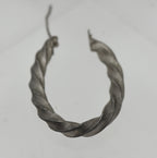 UNMATCHED Vintage Handmade Italian Sterling Silver Twisted Oval Dangle Earring