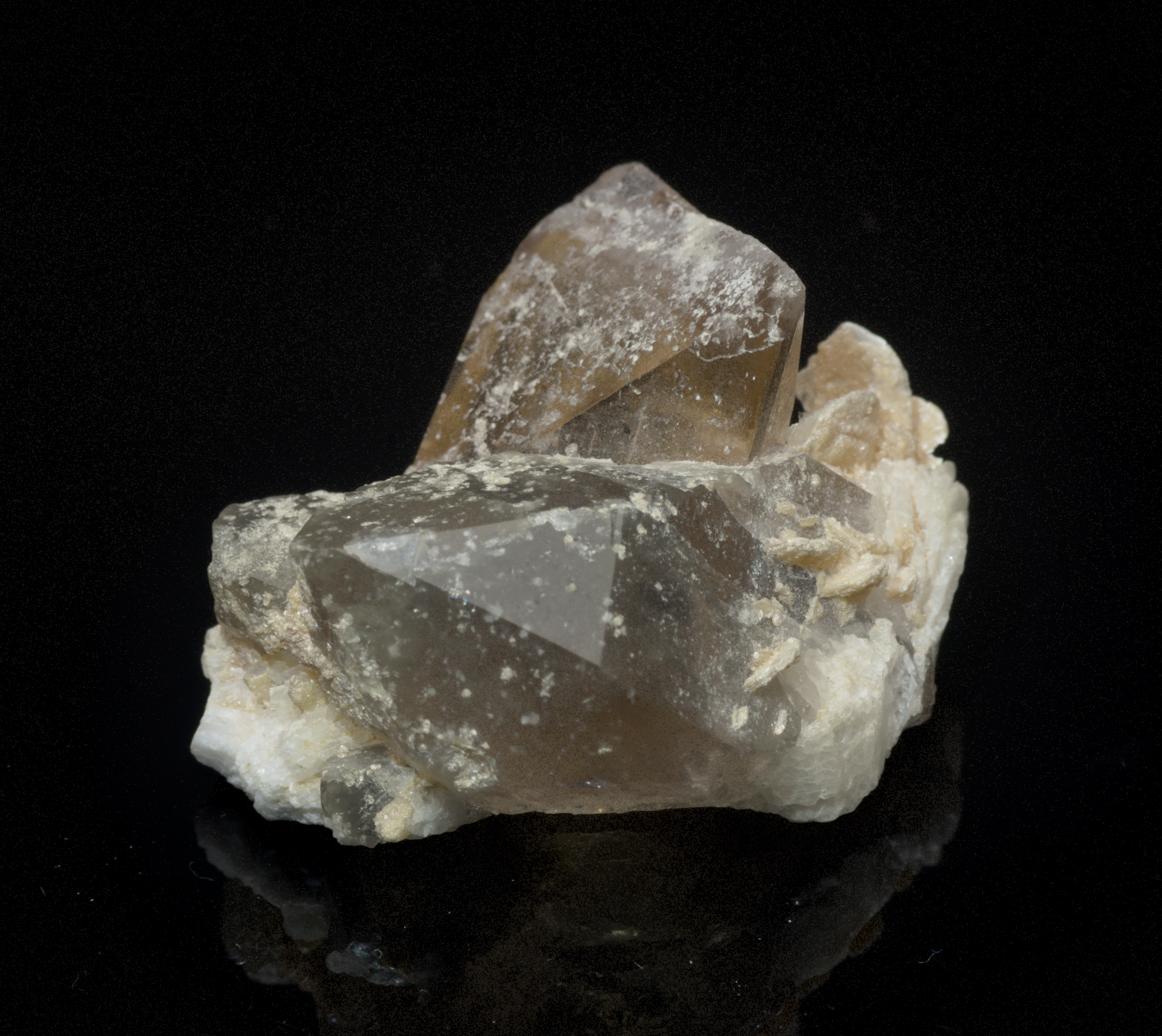 Topaz and Smoky Quartz Crystals Mineral Specimen - 26g