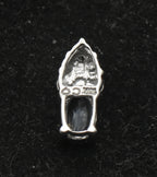 Vintage 10k White Gold Tanzanite and Diamond Tiny Pendant