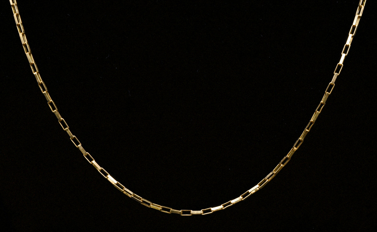 Unoaerre - Vintage 14k Handmade Modified Box Link Italian Chain Necklace - 20.25" AS IS