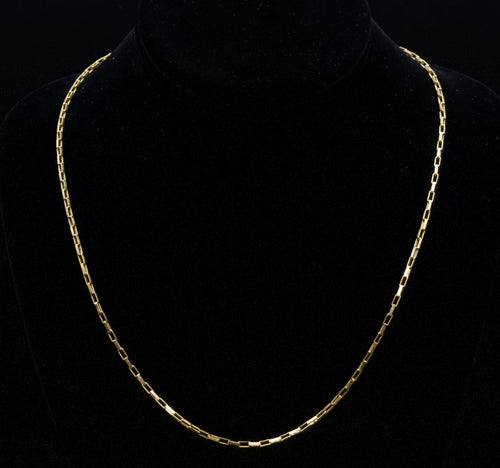 Unoaerre - Vintage 14k Handmade Modified Box Link Italian Chain Necklace - 20.25" AS IS