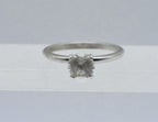 Uncas - Vintage Silver Plated and Rhinestone Solitaire Ring - Various sizes