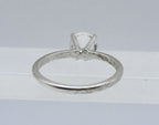 Uncas - Vintage Silver Plated and Rhinestone Solitaire Ring - Various sizes