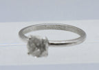 Uncas - Vintage Silver Plated and Rhinestone Solitaire Ring - Various sizes