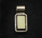Byron Ushiña - Vintage Handmade 950 Silver Stone Pendant