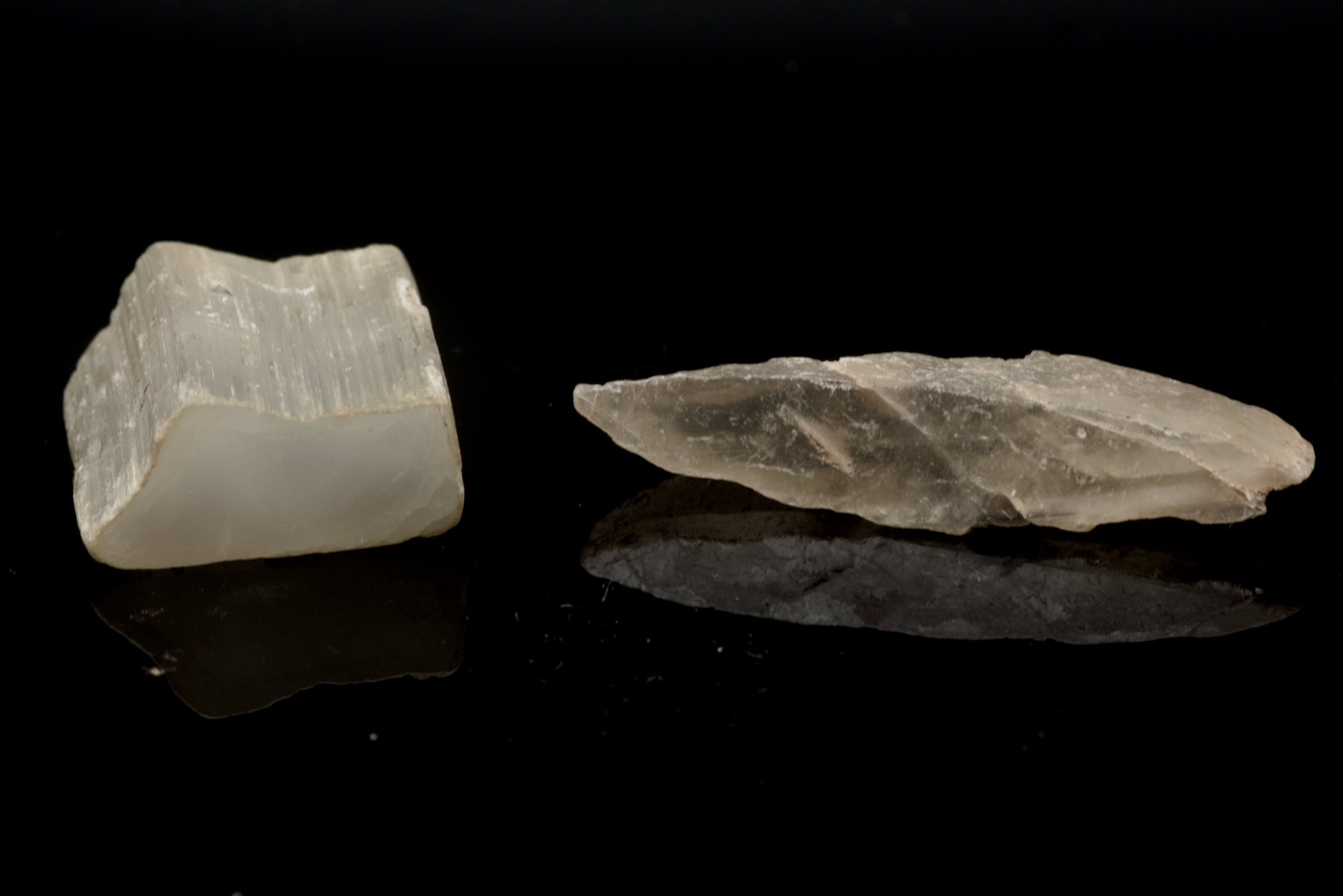 Ulexite and Selenite Mineral Specimens