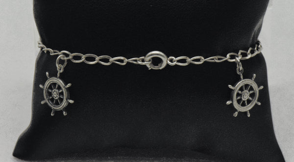 Vintage United States Navy Sterling Silver Charm Bracelet