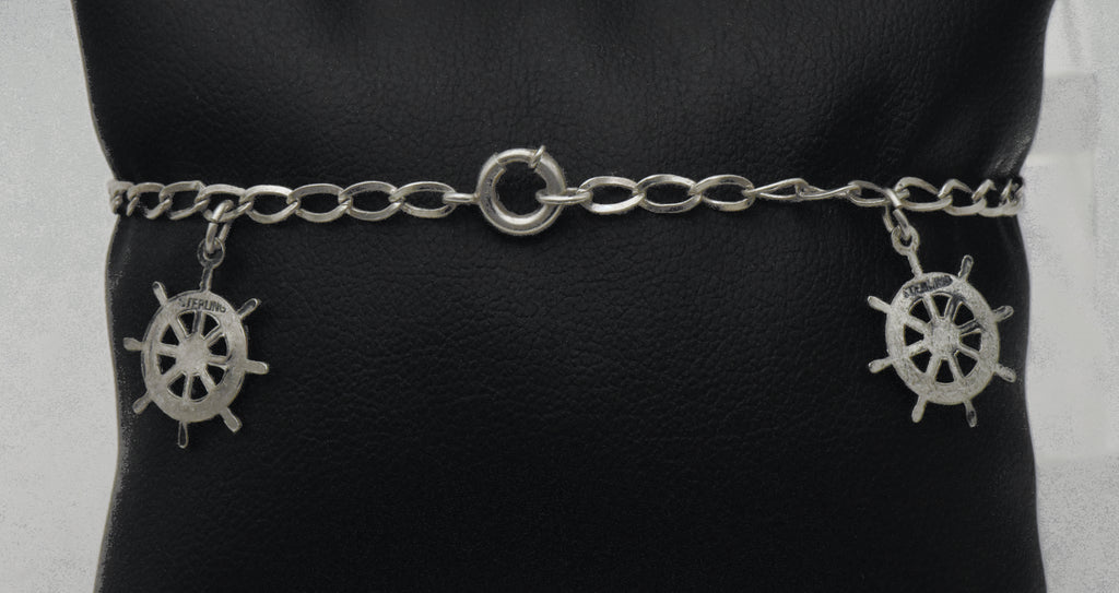 Vintage United States Navy Sterling Silver Charm Bracelet