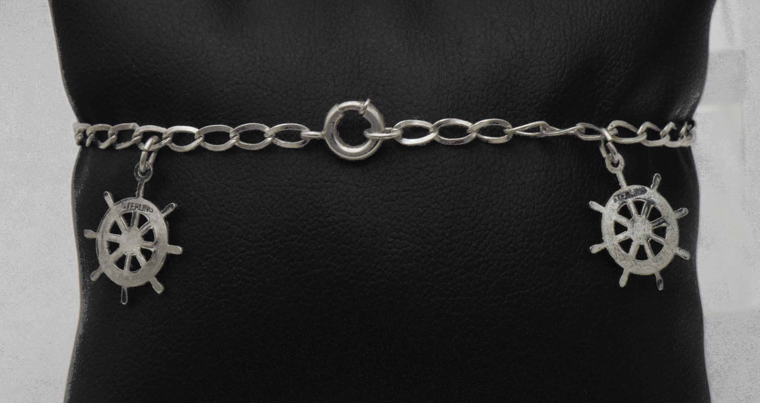 Vintage United States Navy Sterling Silver Charm Bracelet