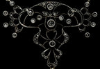 Antique Handmade Victorian Diamond Chip Pendant Chain Necklace - 19"