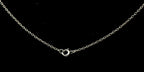 Antique Handmade Victorian Diamond Chip Pendant Chain Necklace - 19"