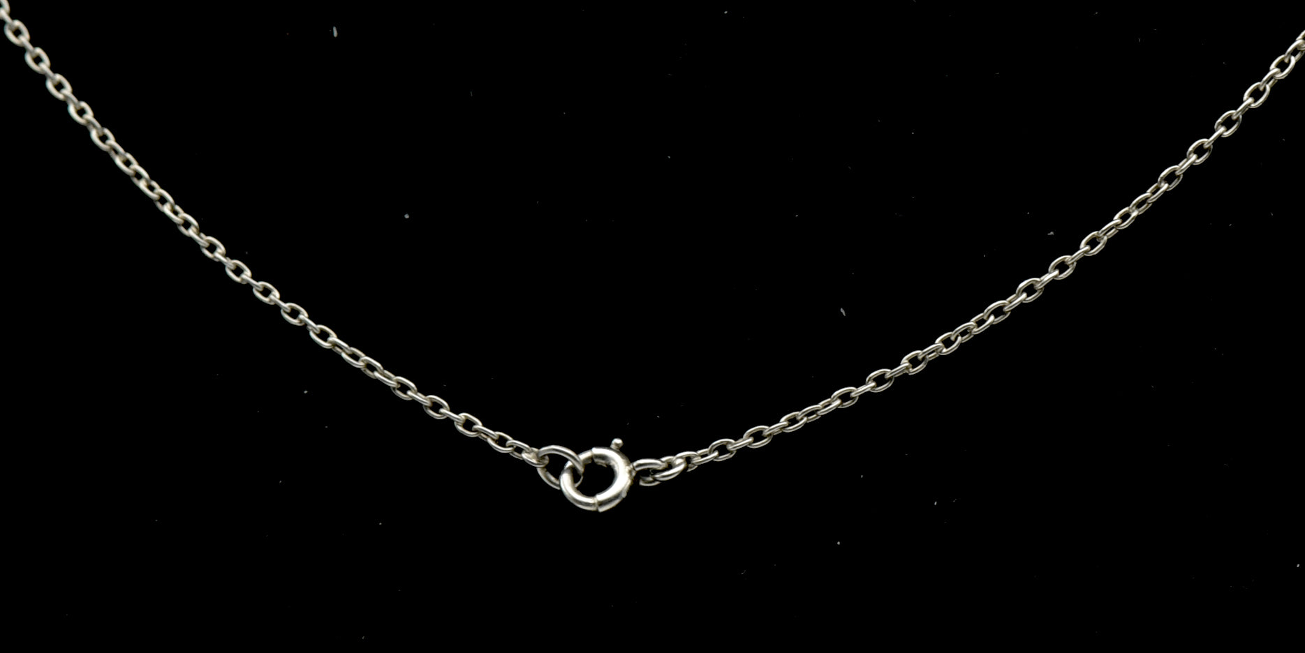 Antique Handmade Victorian Diamond Chip Pendant Chain Necklace - 19"