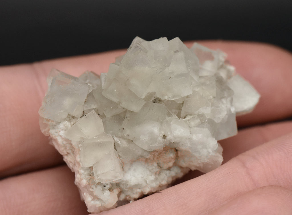 Colorless Fluorite Crystal Cluster on Matrix - Austria