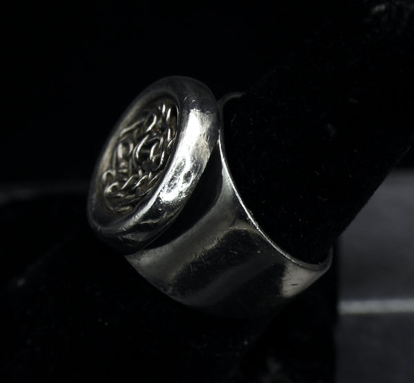 Vintage Handmade Sterling Silver Ring - Size 7.5