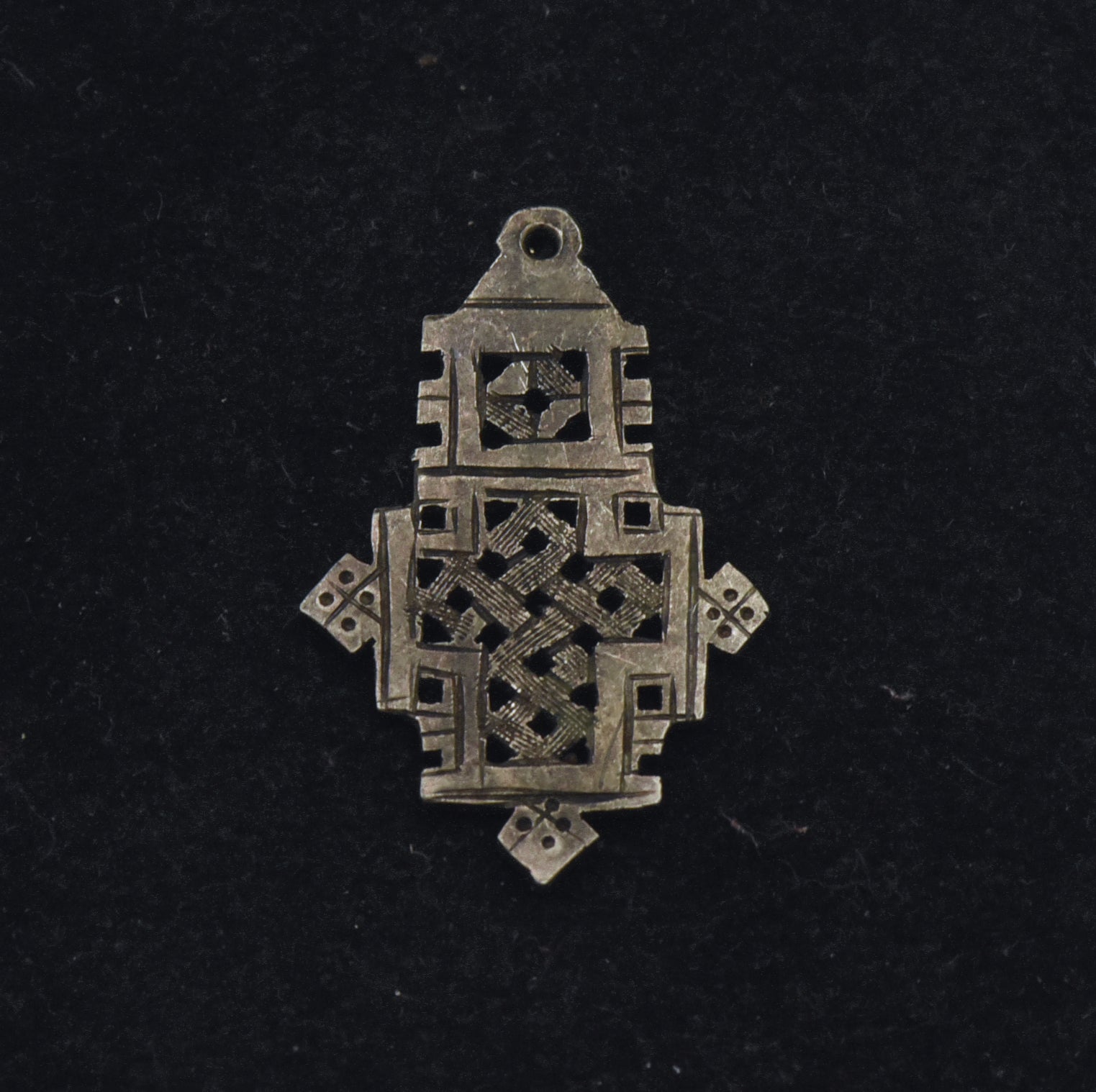 Vintage Handmade Fretwork Pendant