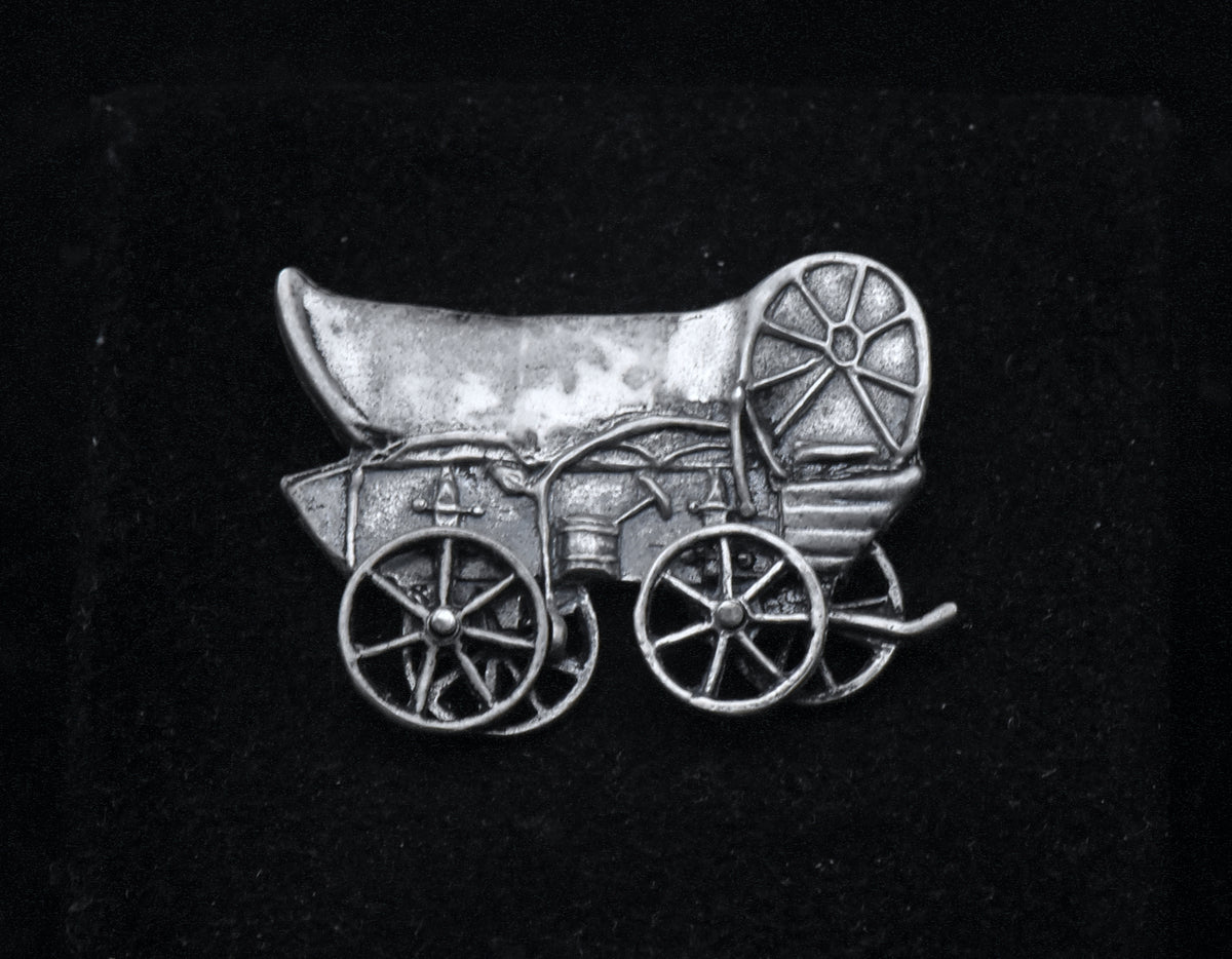Vintage Sterling Silver Covered Wagon Brooch