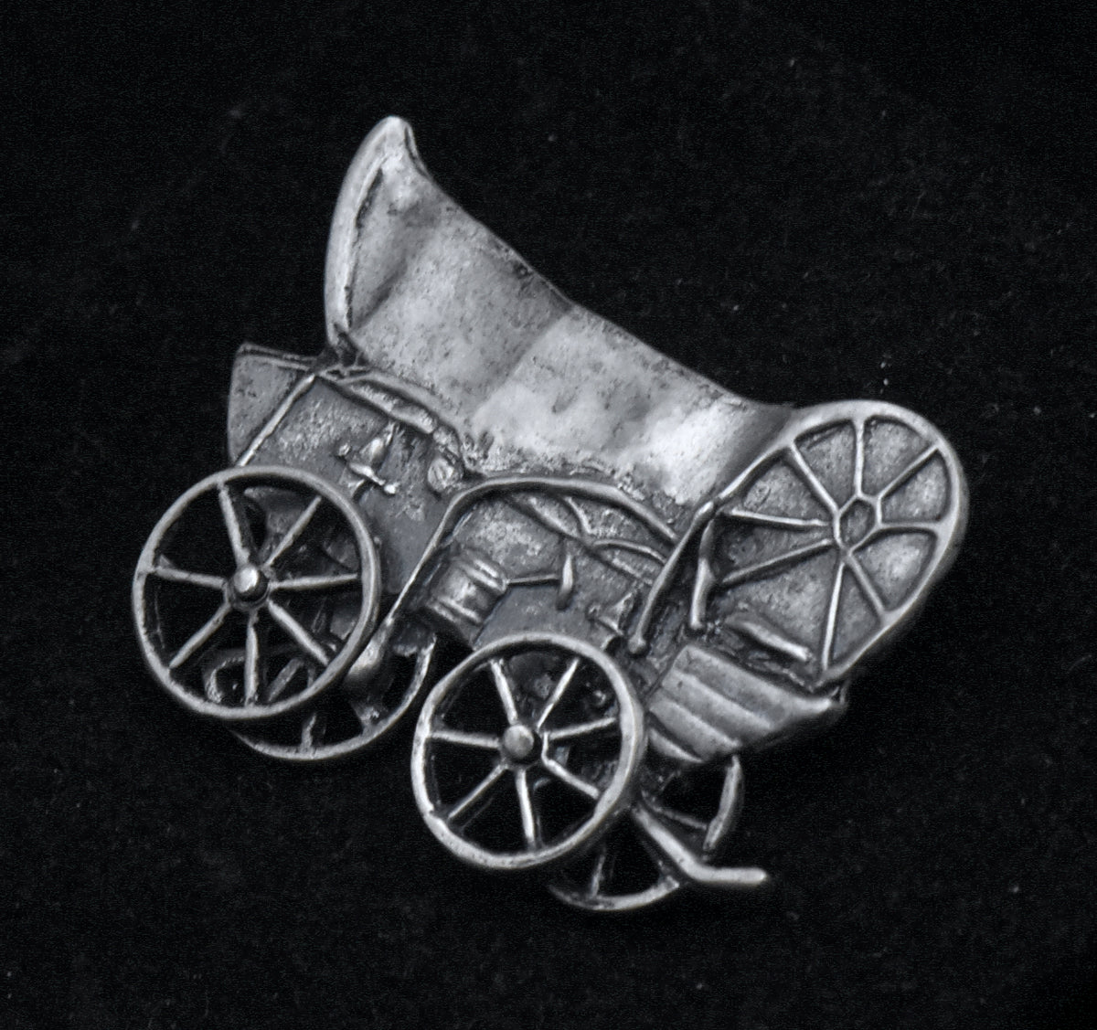 Vintage Sterling Silver Covered Wagon Brooch