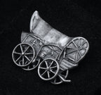 Vintage Sterling Silver Covered Wagon Brooch