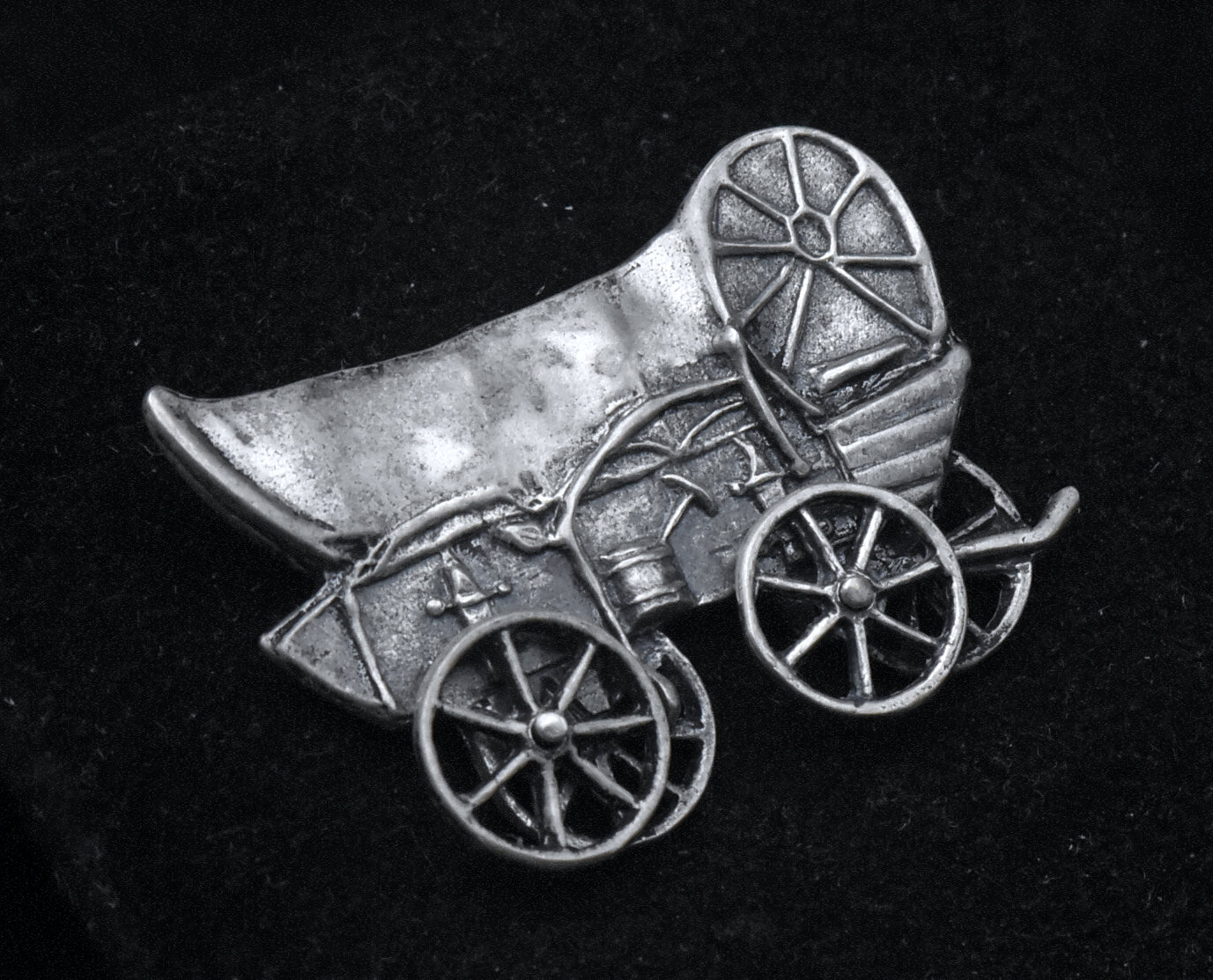 Vintage Sterling Silver Covered Wagon Brooch