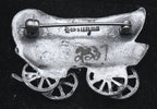 Vintage Sterling Silver Covered Wagon Brooch